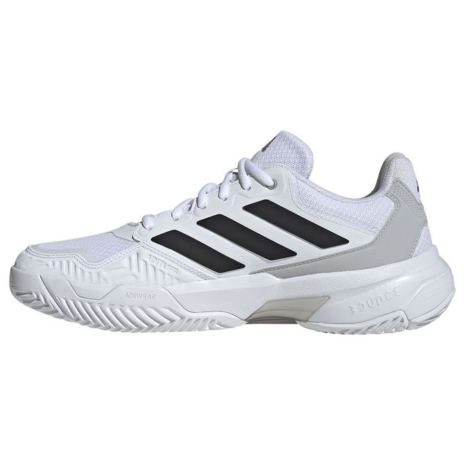 adidas CourtJam Control 3 Mens Tennis Shoe - White/Black/Grey - 3