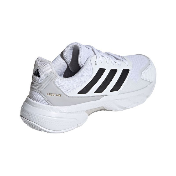 adidas CourtJam Control 3 Mens Tennis Shoe - White/Black/Grey - 5