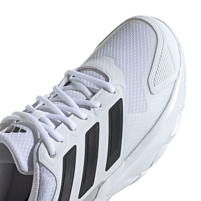 adidas CourtJam Control 3 Mens Tennis Shoe - White/Black/Grey - 7