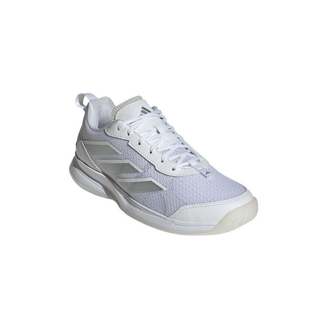 adidas Avaflash Womens Tennis Shoe - White/Silver Metallic - 4