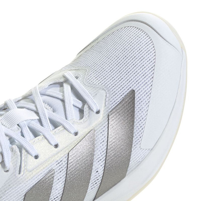 adidas Adizero Ubersonic 5 Womens Tennis Shoe - White/Silver Metallic/White - 7