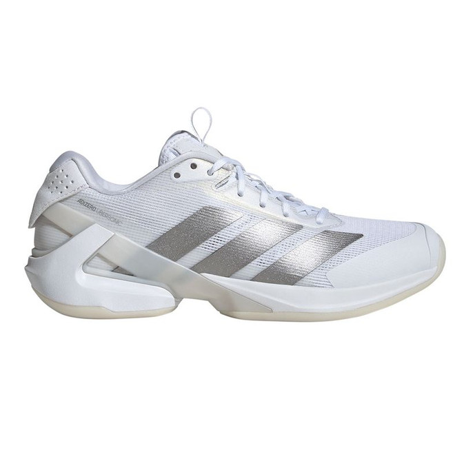 adidas Adizero Ubersonic 5 Womens Tennis Shoe - White/Silver Metallic/White