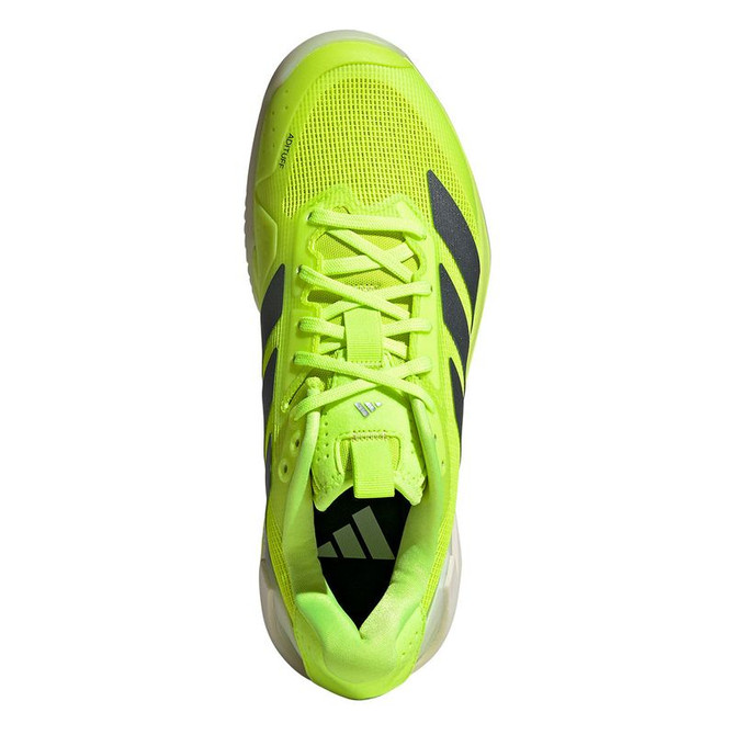 adidas Adizero Ubersonic 5 Womens Clay Tennis Shoe - Lucid Lemon/Iron Metallic/White - 6