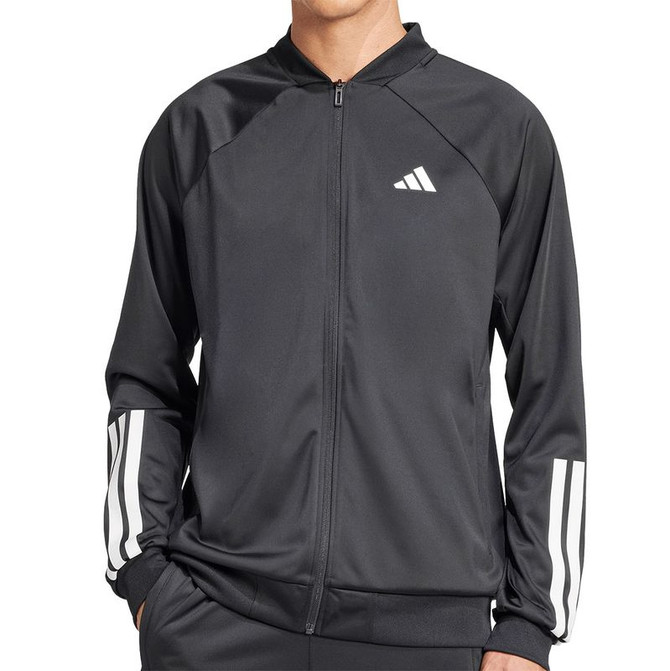 adidas Club 3 Stripe Jacket - Black
