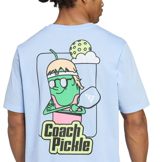 adidas Pickleball Graphic Tee - Glow Blue - 4