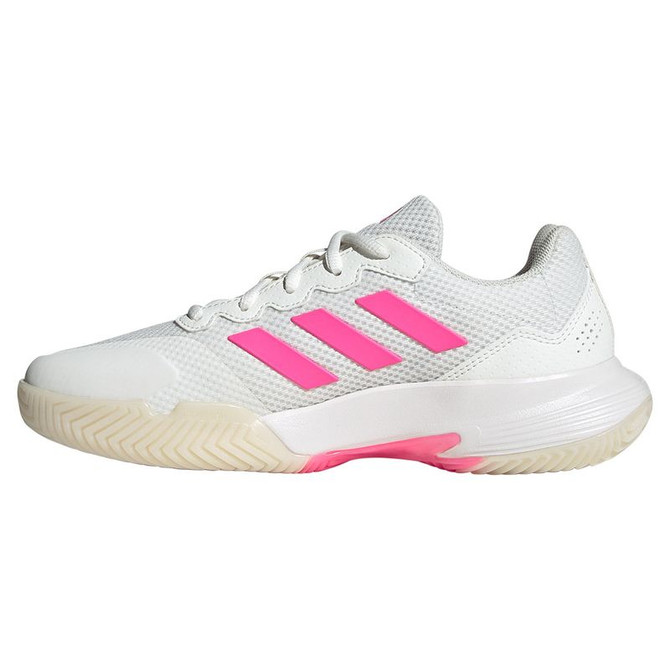 adidas GameCourt 2 Womens Tennis Shoe - White/Lucid Pink/Black - 7