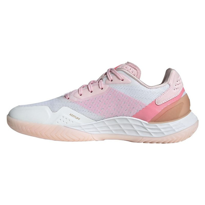 Adidas Defiant Speed 2 Womens Tennis Shoe - White/Ash Pearl/Bliss Pink - 3