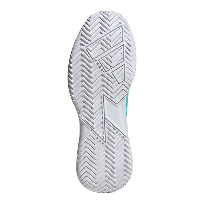 adidas Defiant Speed 2 Womens Tennis Shoe - Aqua/Silver Metallic/Mint - 2