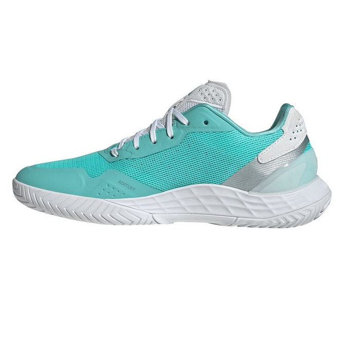 adidas Defiant Speed 2 Womens Tennis Shoe - Aqua/Silver Metallic/Mint - 3