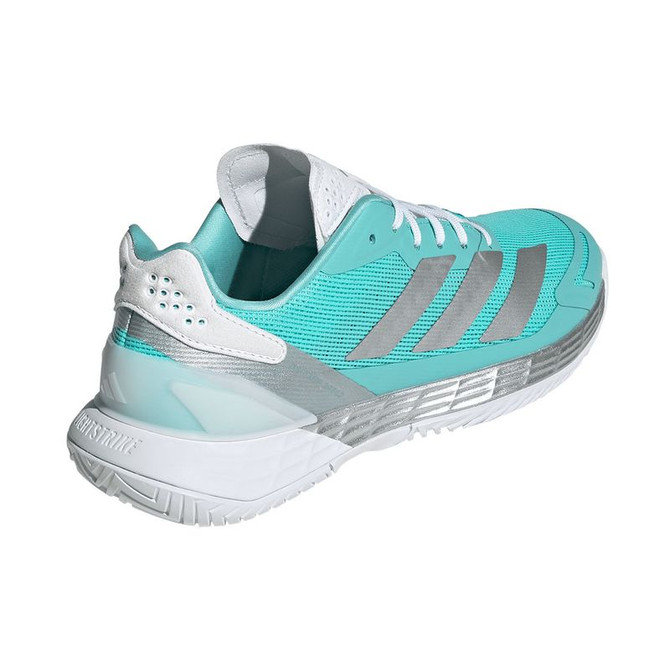 adidas Defiant Speed 2 Womens Tennis Shoe - Aqua/Silver Metallic/Mint - 5