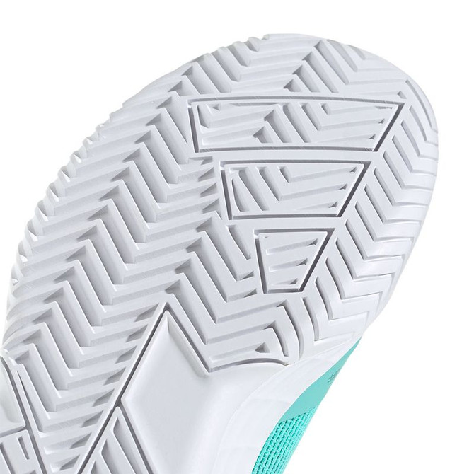 adidas Defiant Speed 2 Womens Tennis Shoe - Aqua/Silver Metallic/Mint - 8