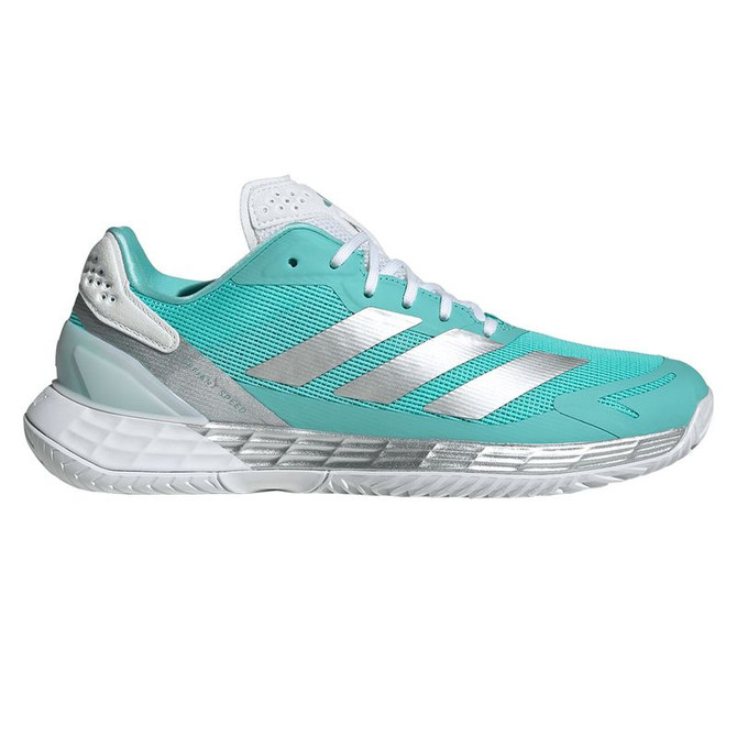 adidas Defiant Speed 2 Womens Tennis Shoe - Aqua/Silver Metallic/Mint