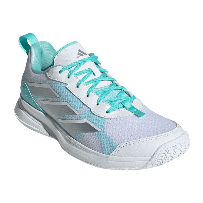 adidas Avaflash Womens Tennis Shoe - White/Silver Metallic/Aqua - 2