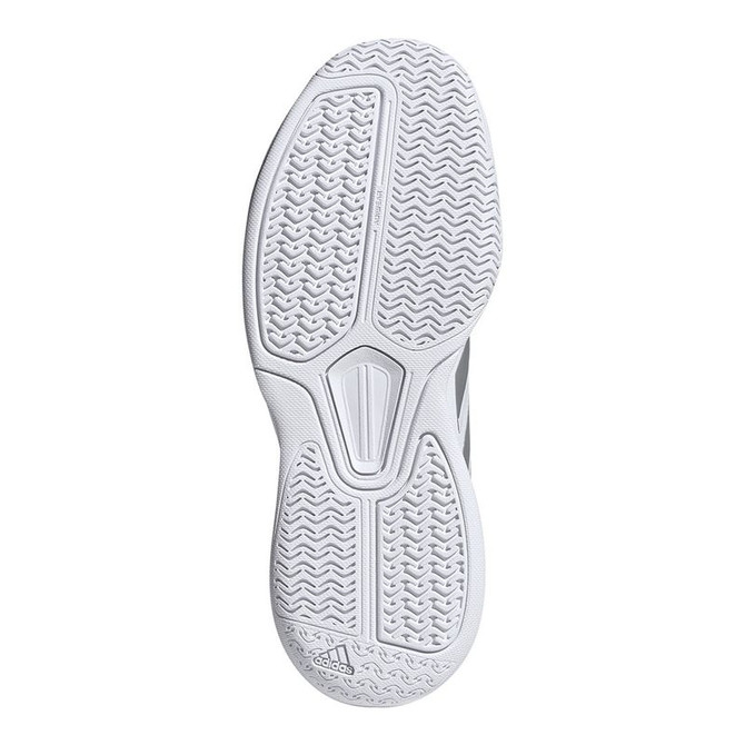 adidas Avaflash Womens Tennis Shoe - White/Silver Metallic/Aqua - 7