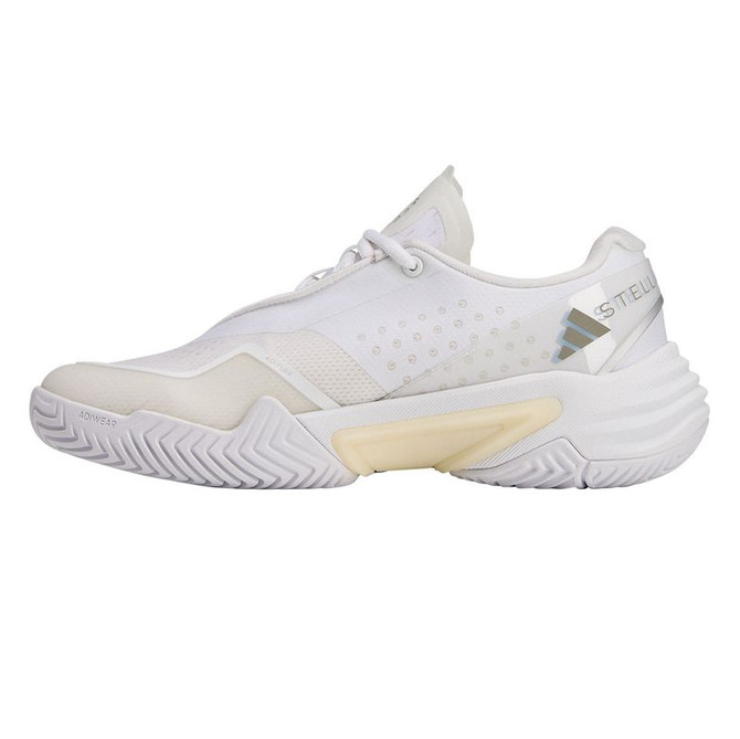 adidas Stella McCartney Barricade Womens Tennis Shoe - White/Aluminum/Grey - 3