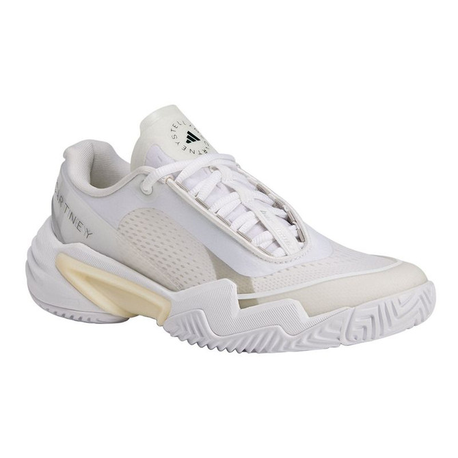 adidas Stella McCartney Barricade Womens Tennis Shoe - White/Aluminum/Grey - 4