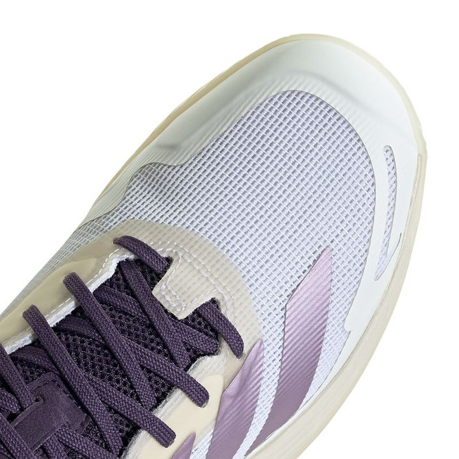 Adidas Defiant Speed 2 Womens Tennis Shoe - White/Powder Plum/Aurora Plum - 2