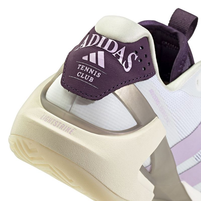 adidas Adizero Ubersonic 5 Womens Tennis Shoe - White/Plum/Aurora Plum - 3