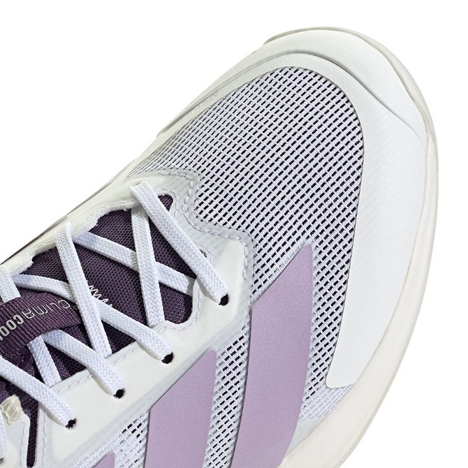 adidas Adizero Ubersonic 5 Womens Tennis Shoe - White/Plum/Aurora Plum - 4