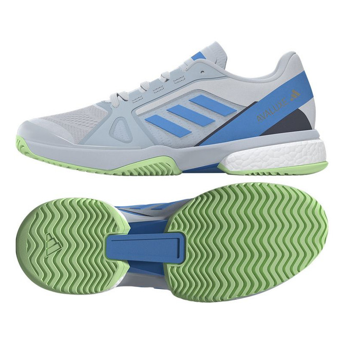 adidas Avaluxe Womens Tennis Shoe - Halo Blue/Flue Fusion/Semi Green Spark - 4