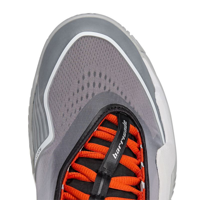 adidas Stella McCartney Barricade Womens Tennis Shoe - White/Charcoal/Collegiate Orange - 7