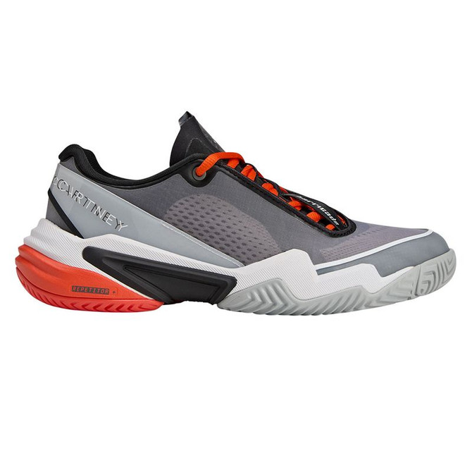 adidas Stella McCartney Barricade Womens Tennis Shoe - White/Charcoal/Collegiate Orange