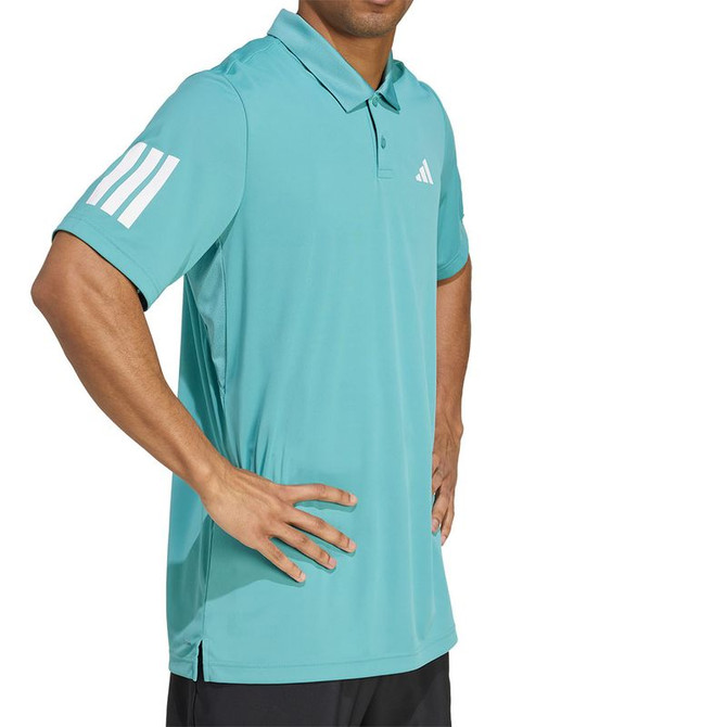 adidas Club 3 Stripe Polo - Powder Teal - 3