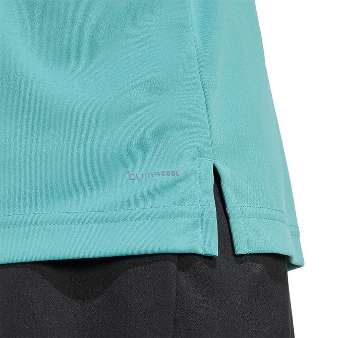 adidas Club 3 Stripe Polo - Powder Teal - 5