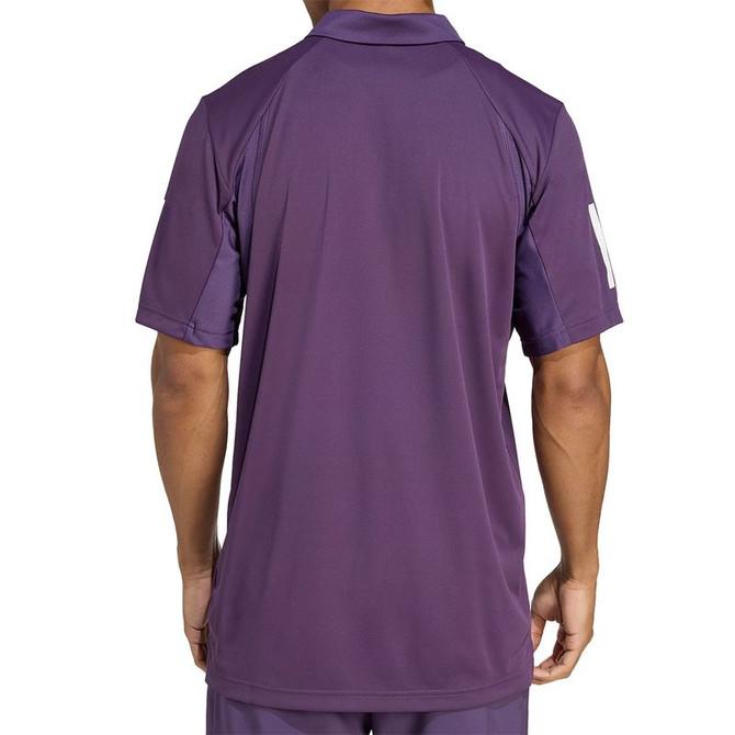 adidas Club 3 Stripe Polo - Aurora Plum - 2