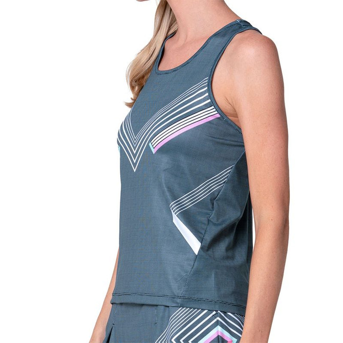 K Swiss Fall Keyhole Tank Top - Black