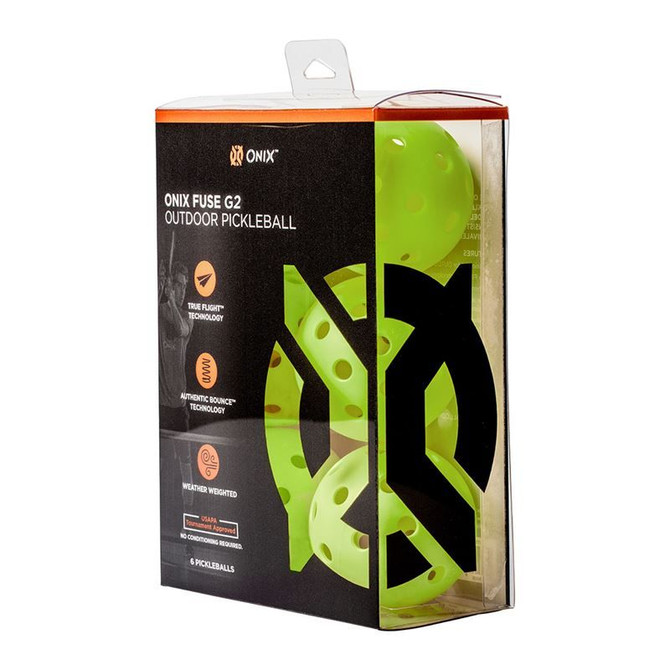 Onix Fuse G2 Outdoor Pickleball 6 Pack - Neon Yellow - 3