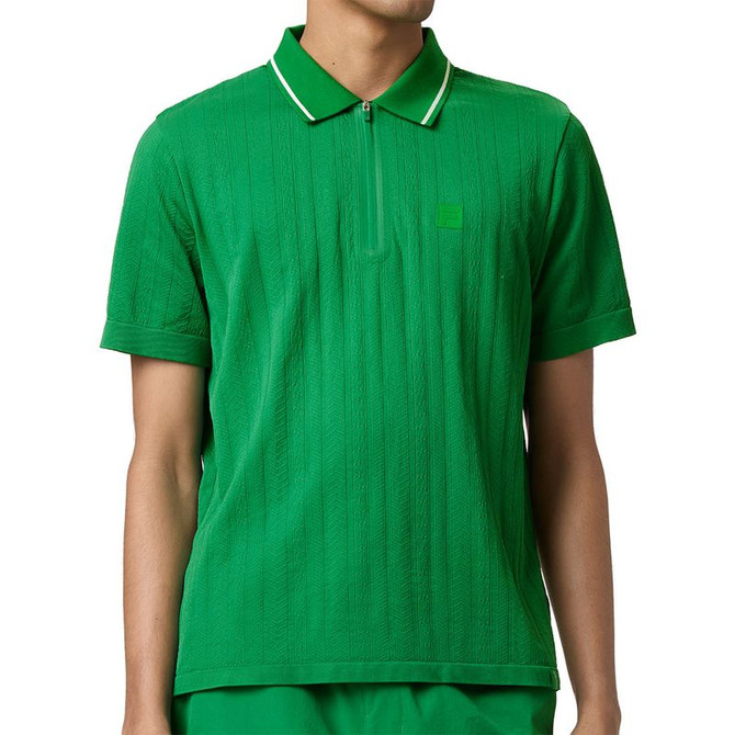 Fila Challenger Cable Knit Polo - Green
