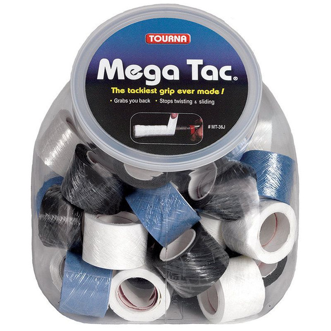 Tourna Mega Tac OverGrip Assorted Jar (36 Pack)