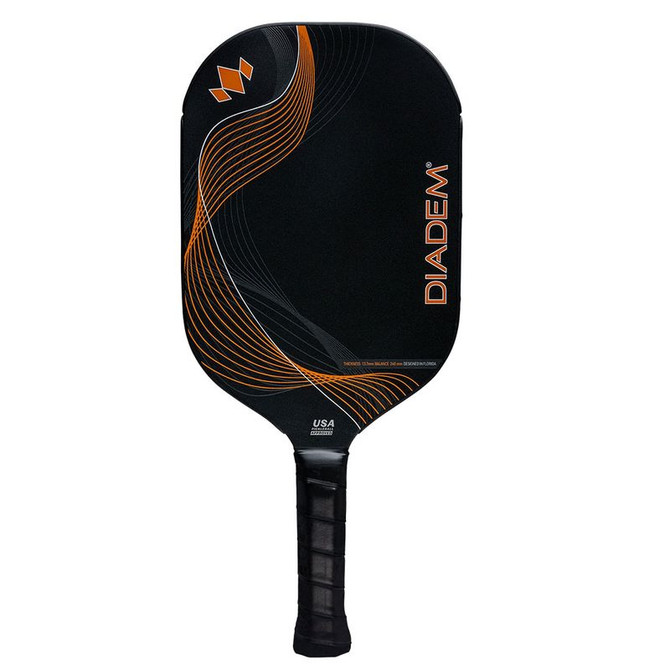 Diadem Icon Infiinity Pro Black/Orange Pickleball Paddle - 2