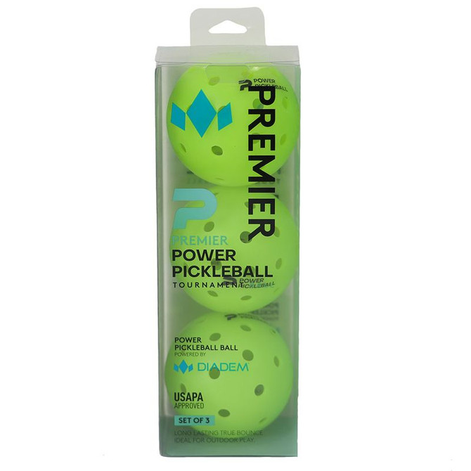 Diadem Premier Power Outdoor 3 Pack Pickleball - Green