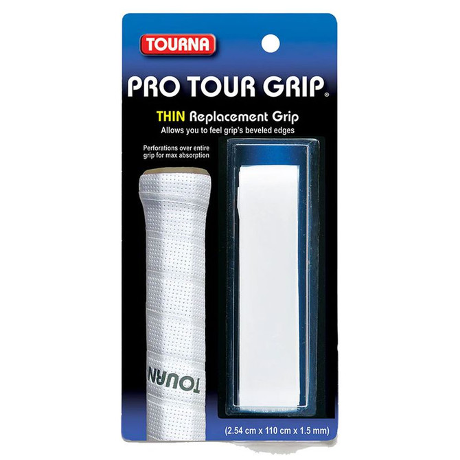 Tourna Pro Tour Thin Replacement Grip White PRO W