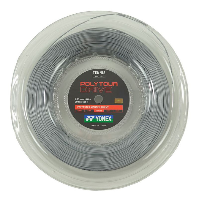 Yonex Poly Tour Drive Silver 125 16L Tennis String REEL