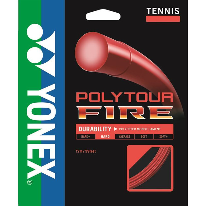 Yonex Poly Tour Fire 120 17G Red Tennis String