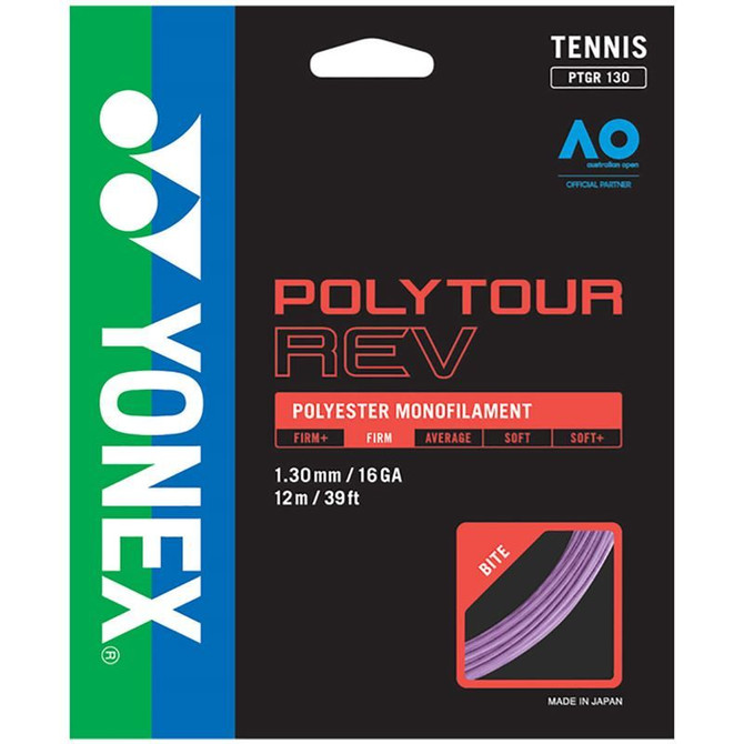 Yonex Poly Tour Rev 130 16G Purple Tennis String