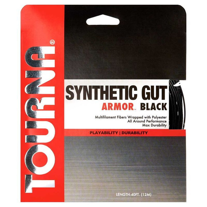 Tourna Synthetic Gut Armor 17G Black Tennis String