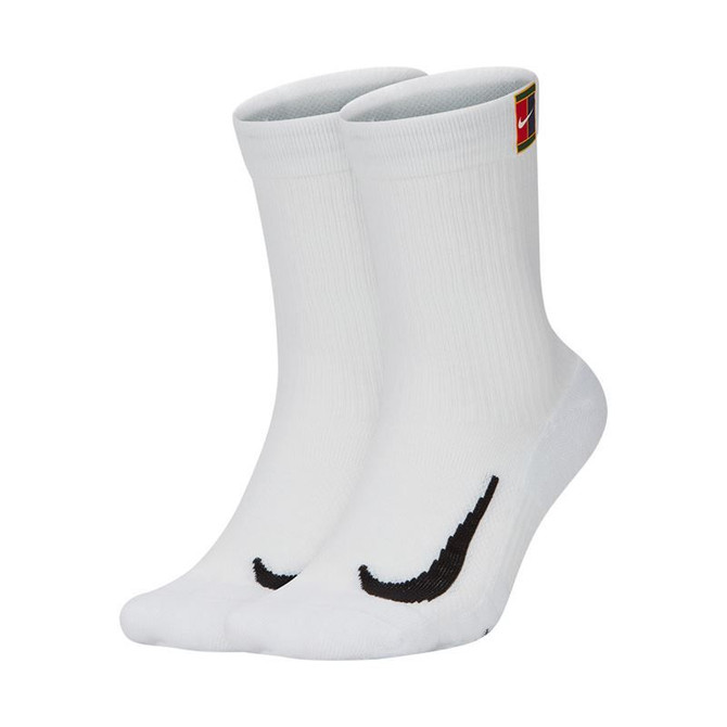 Nike Court Multiplier Cushioned Crew Sock (2 pairs) - White