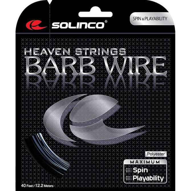 Solinco Barb Wire 16L Black Tennis String