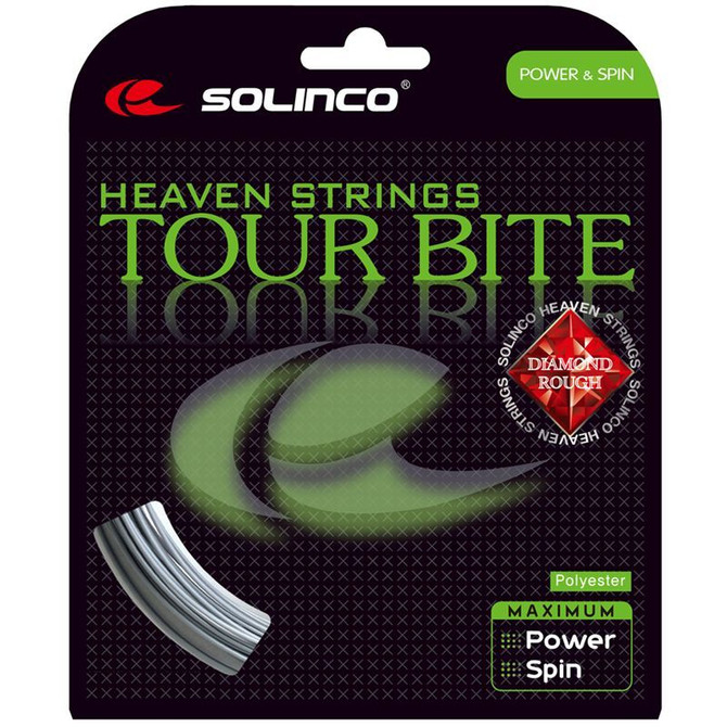 Solinco Tour Bite Diamond Rough 16L Silver Tennis String