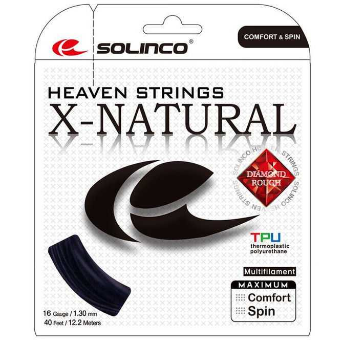 Solinco X-Natural 16G Black Tennis String
