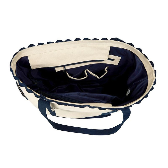 Ame and Lulu Scalloped Tennis Tote - Navy - 2