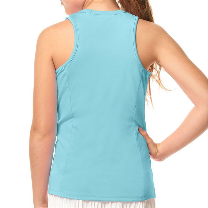 Lucky In Love Girls Core  V Neck Cutout Tank -  Ocean - 3