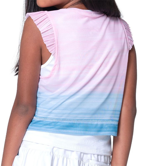 Lucky in Love Linen Nouveau Girls Vision Tank Top - Periwinkle - 3