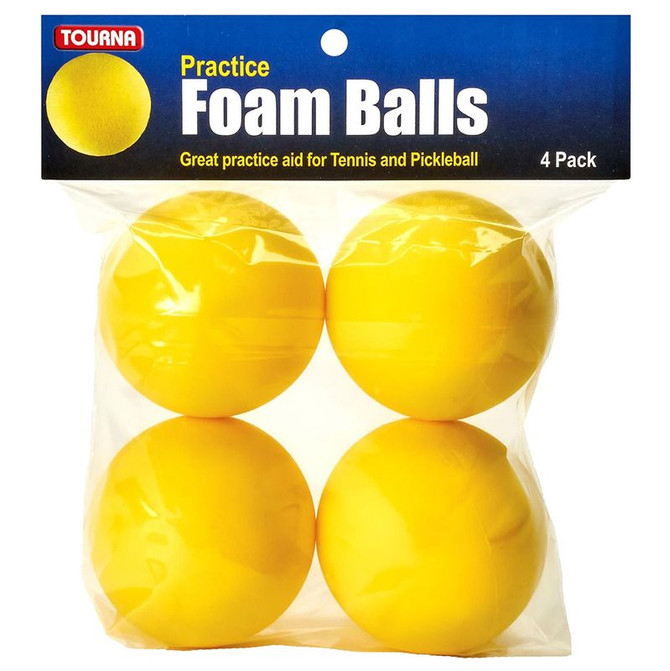 Tourna Pickleball Foam Yellow Practice Balls (4pk)