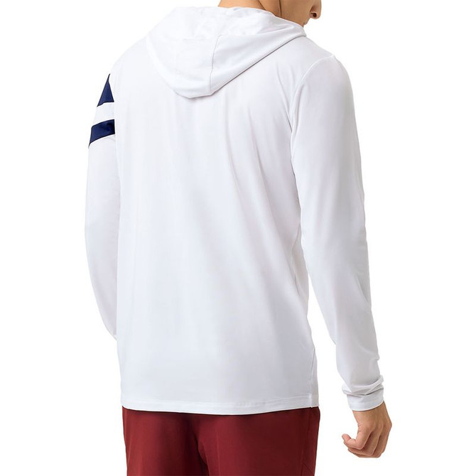 Fila Essentials Long Sleeve Hoodie - White/Fila Navy - 2