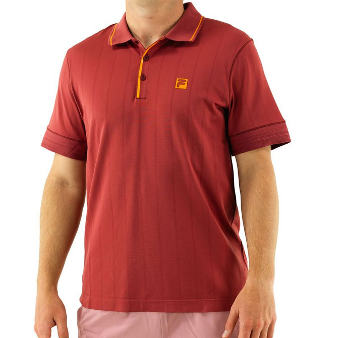 Fila Center Court Seamless Polo - Tibetan Red/Oriole